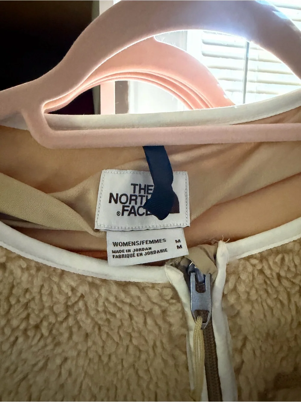 [The North Face] Light Tan Sherpa Zip Jacket - Picture 6 of 6